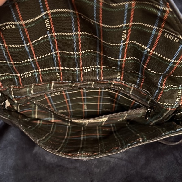 SERETA LEATHER DARK NAVY CROSSBODY BAG - Picture 5 of 6